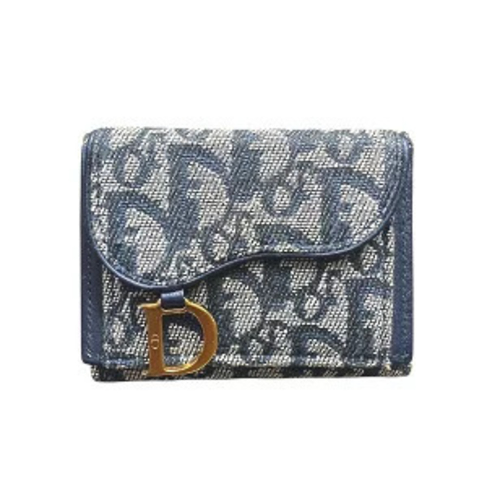 Christian Dior Trotter Saddle Lotus Wallet Tri fold